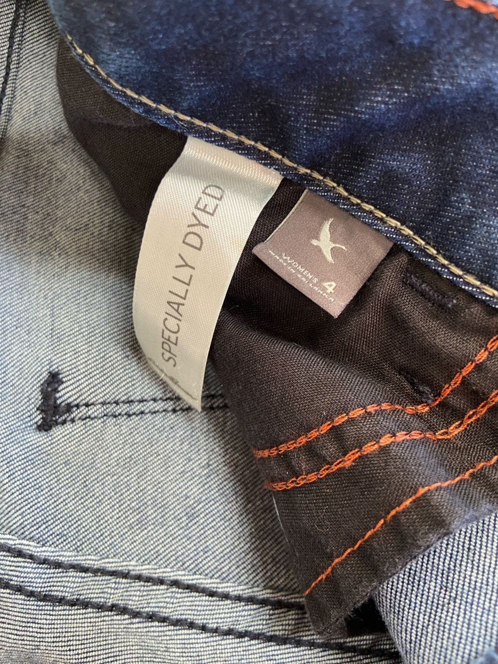 Eddie Bauer Mid Rise Slightly Curvy Skinny Ankle Stretch Jeans Dark Wash Size 2 - Picture 14 of 14